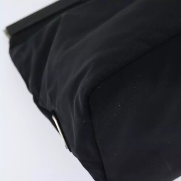 PRADA Tote Bag Nylon Black Silver Auth 88231 - Picture 5 of 16